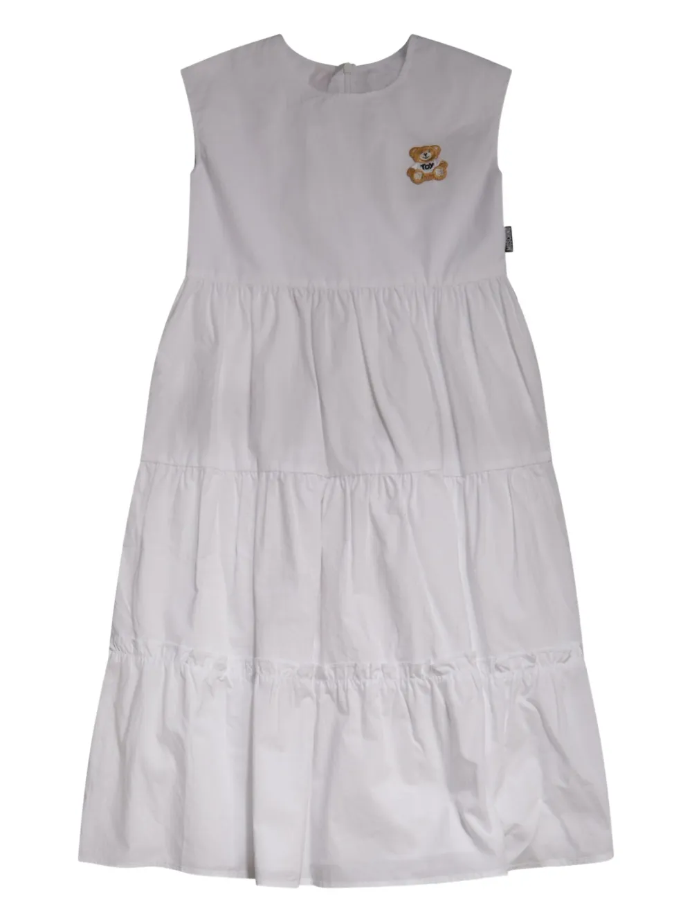 Moschino Kids Jurk met Teddy Bear-applicatie Wit