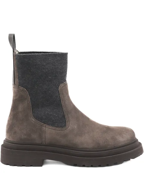 Brunello Cucinelli suede Chelsea boots
