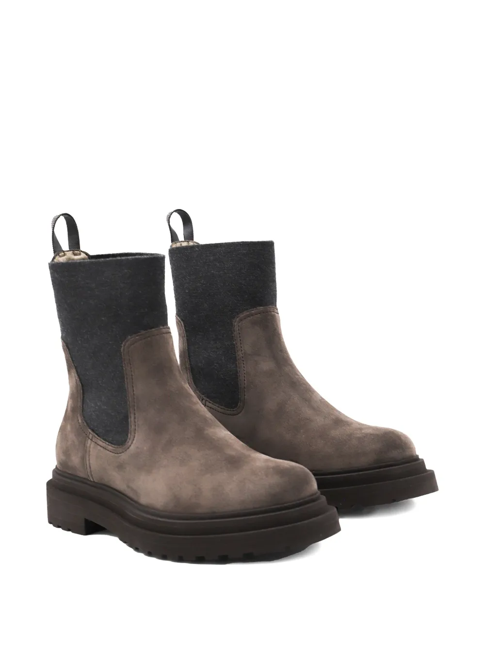Brunello Cucinelli suede Chelsea boots Brown