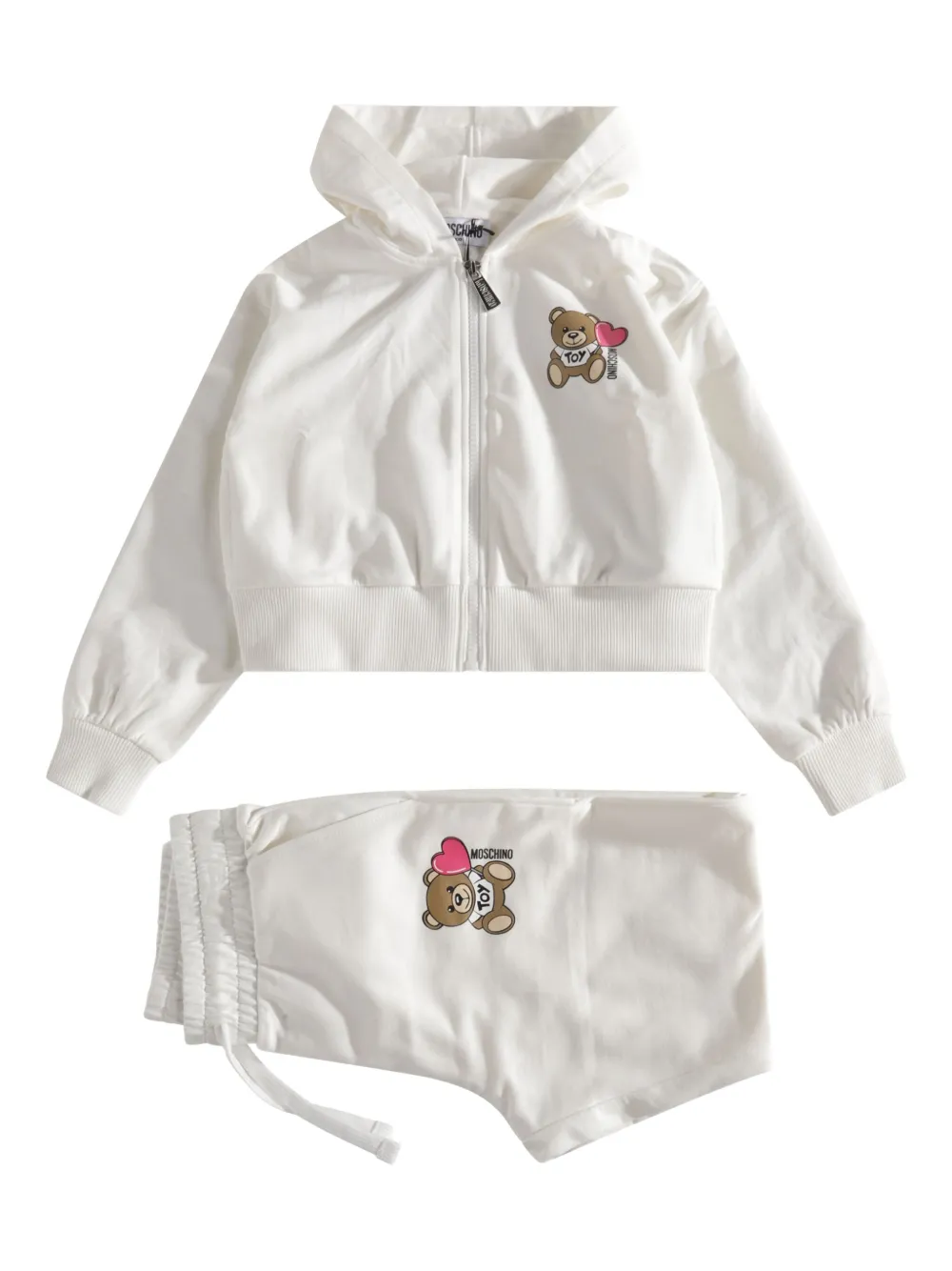 Moschino Kids Sweater met capuchon Wit