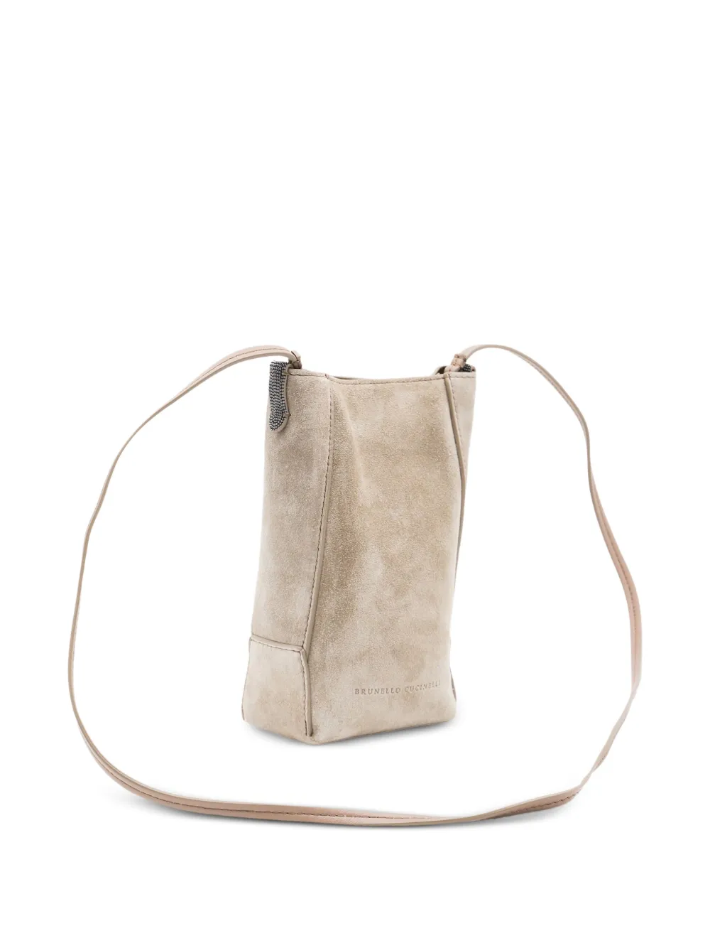  Brunello Cucinelli Suede Shoulder Bag - Neutrals 