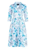 Samantha Sung Audrey floral-print midi dress - Blue
