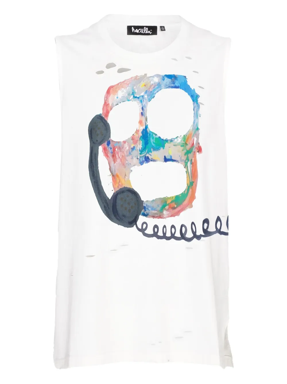Haculla Call You Dealer skull-print top | White | Image 1