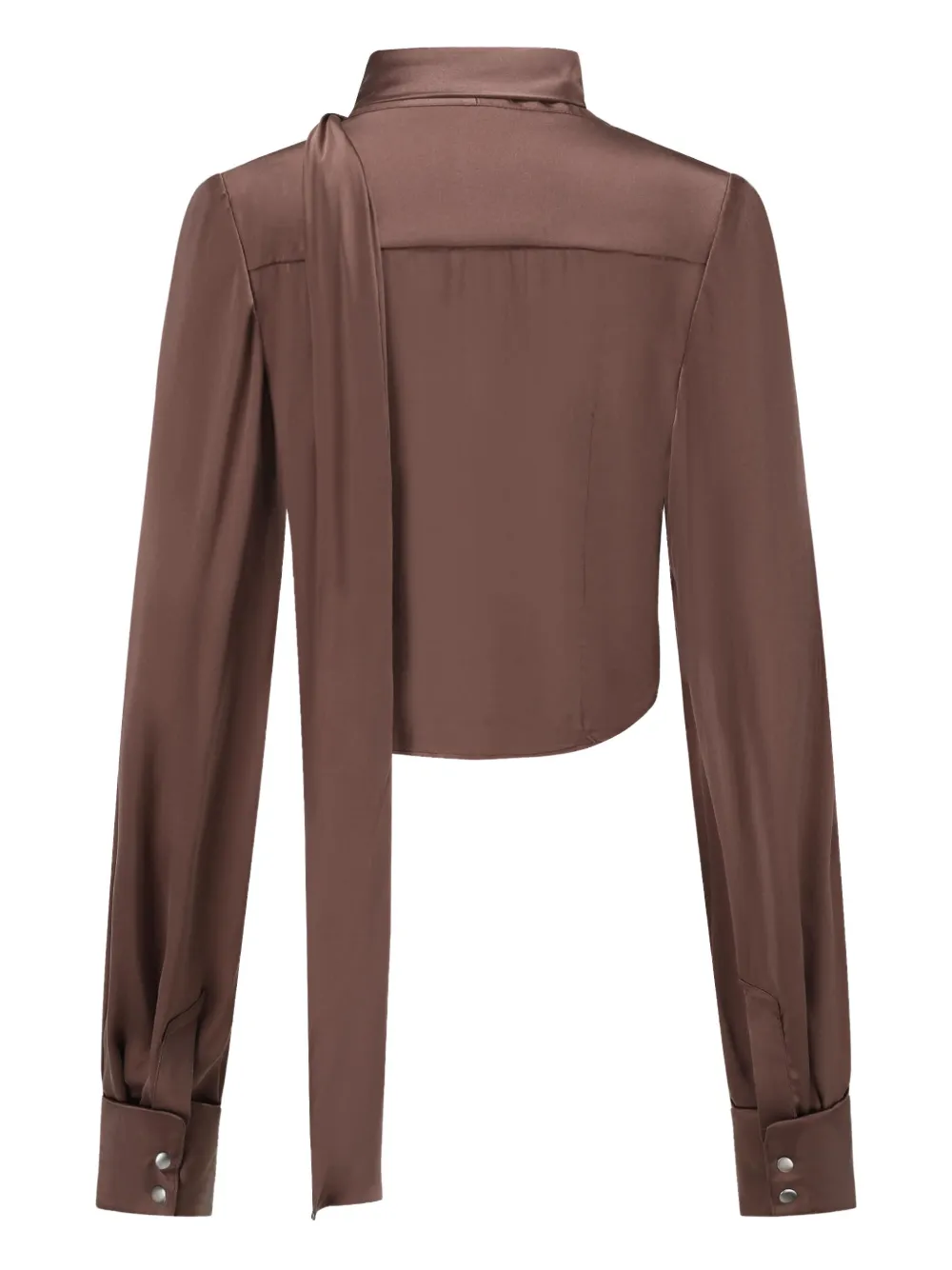 OUDE WAAG satin blouse - Bruin