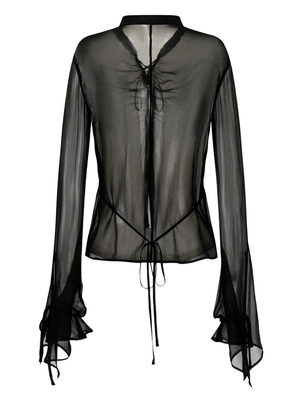 OUDE WAAG cotton blouse - Zwart