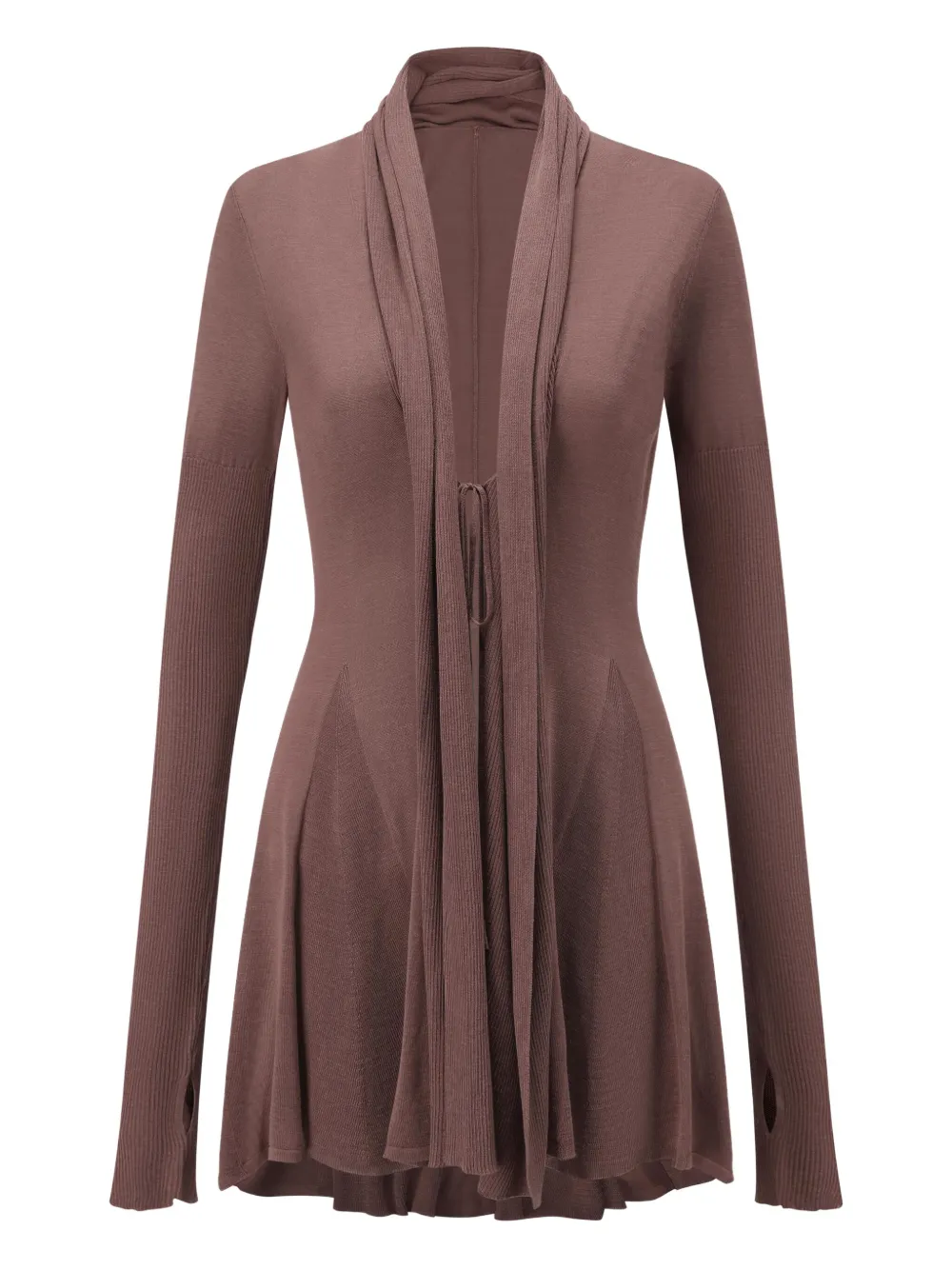 OUDE WAAG draped cardigan | Brown | Image 1