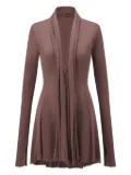 OUDE WAAG draped cardigan - Brown