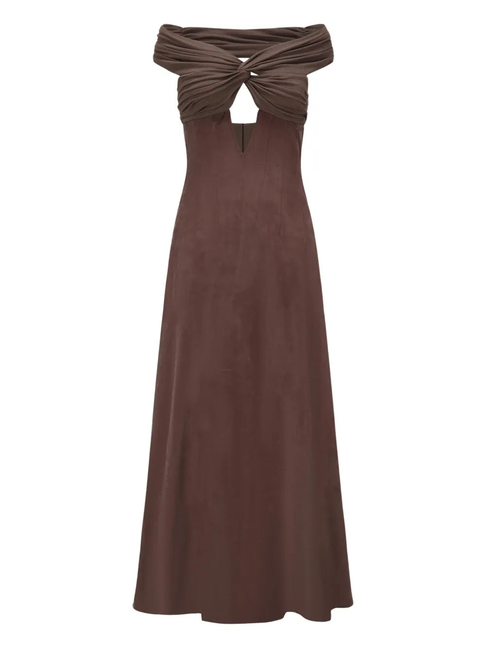 OUDE WAAG cut-out maxi dress | Brown | Image 1
