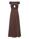 OUDE WAAG cut-out maxi dress - Brown