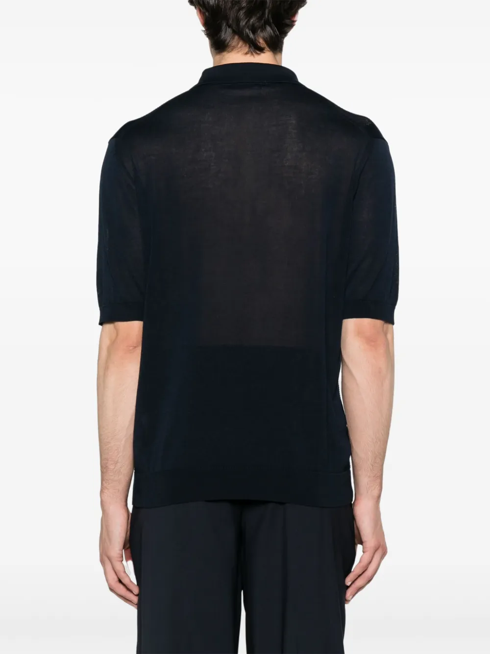 Tagliatore Katoenen poloshirt Blauw