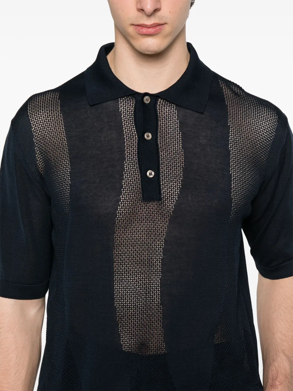 Tagliatore Katoenen poloshirt Blauw