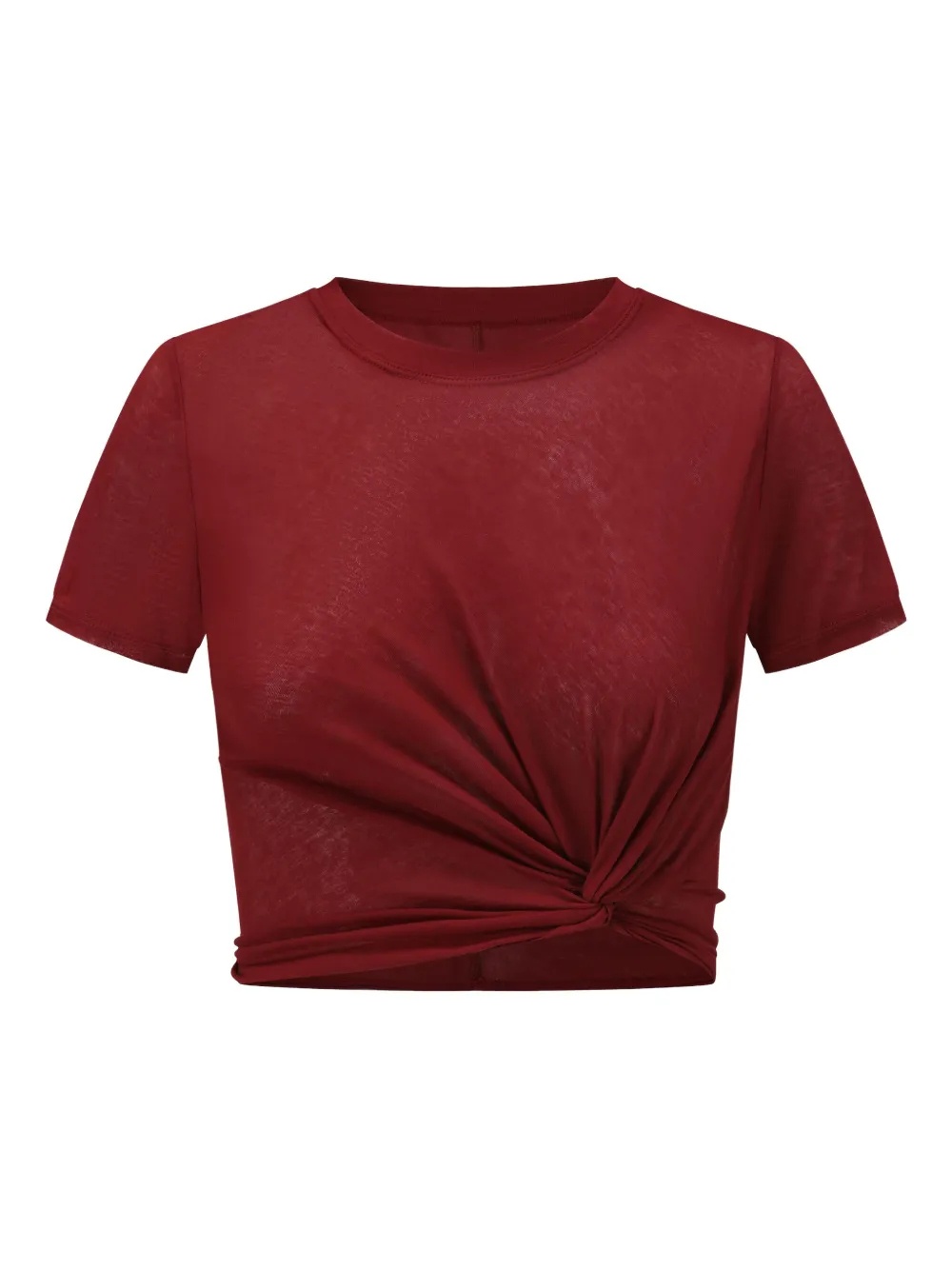OUDE WAAG twist-detailed T-shirt | Red | Image 1