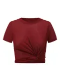 OUDE WAAG twist-detailed T-shirt - Red