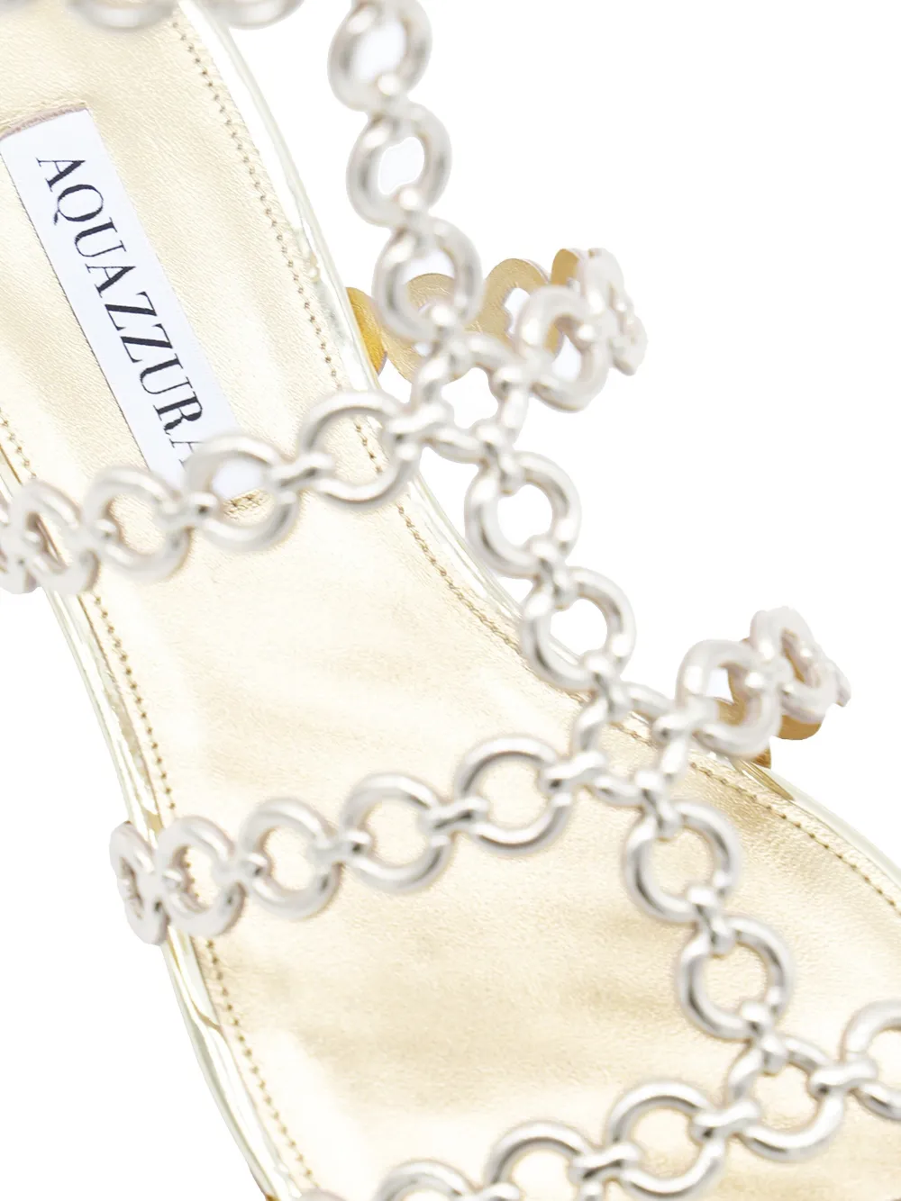 Shop Aquazzura Infinity Chain Flat Sandals