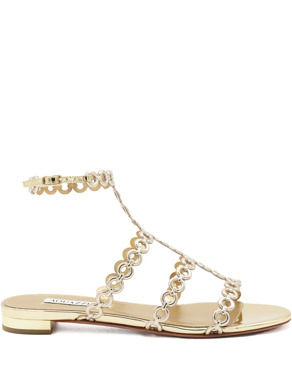 Shop Aquazzura Infinity Chain Flat Sandals