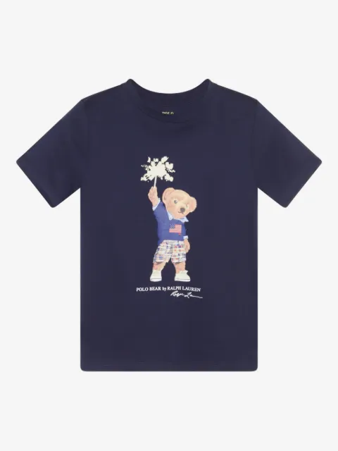 POLO RALPH LAUREN KIDS playera con motivo Polo Bear
