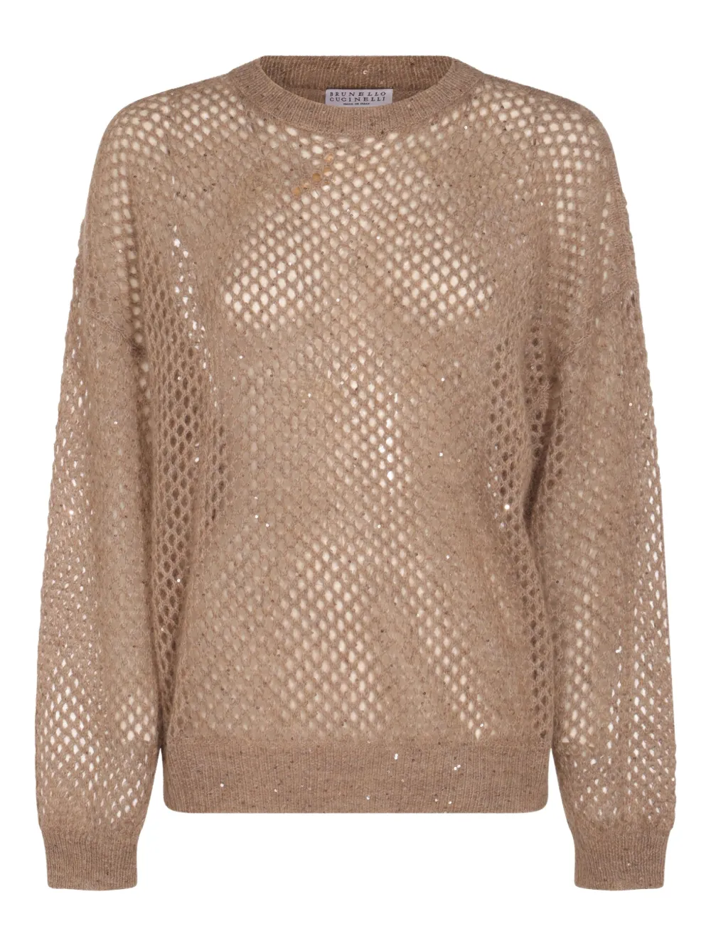 Brunello Cucinelli open-knit sweater | Brown | Image 1