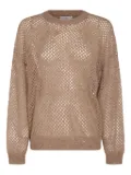 Brunello Cucinelli open-knit sweater - Brown