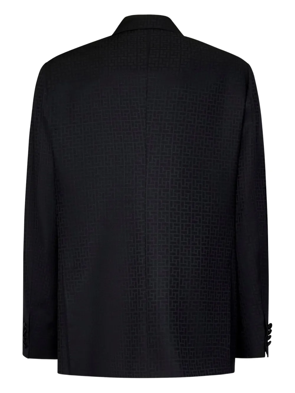 Kiton Blazer met geometrisch patroon en puntige revers Zwart