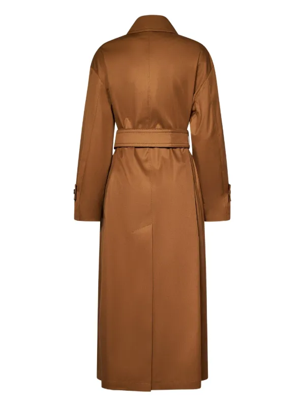 【送料&関税込】Max Mara Studio Pistoia Raincoat Water-repellent gabardine trench coat, tawny | 