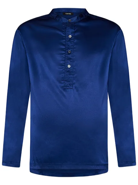 TOM FORD Henley long-sleeve pajama T-shirt