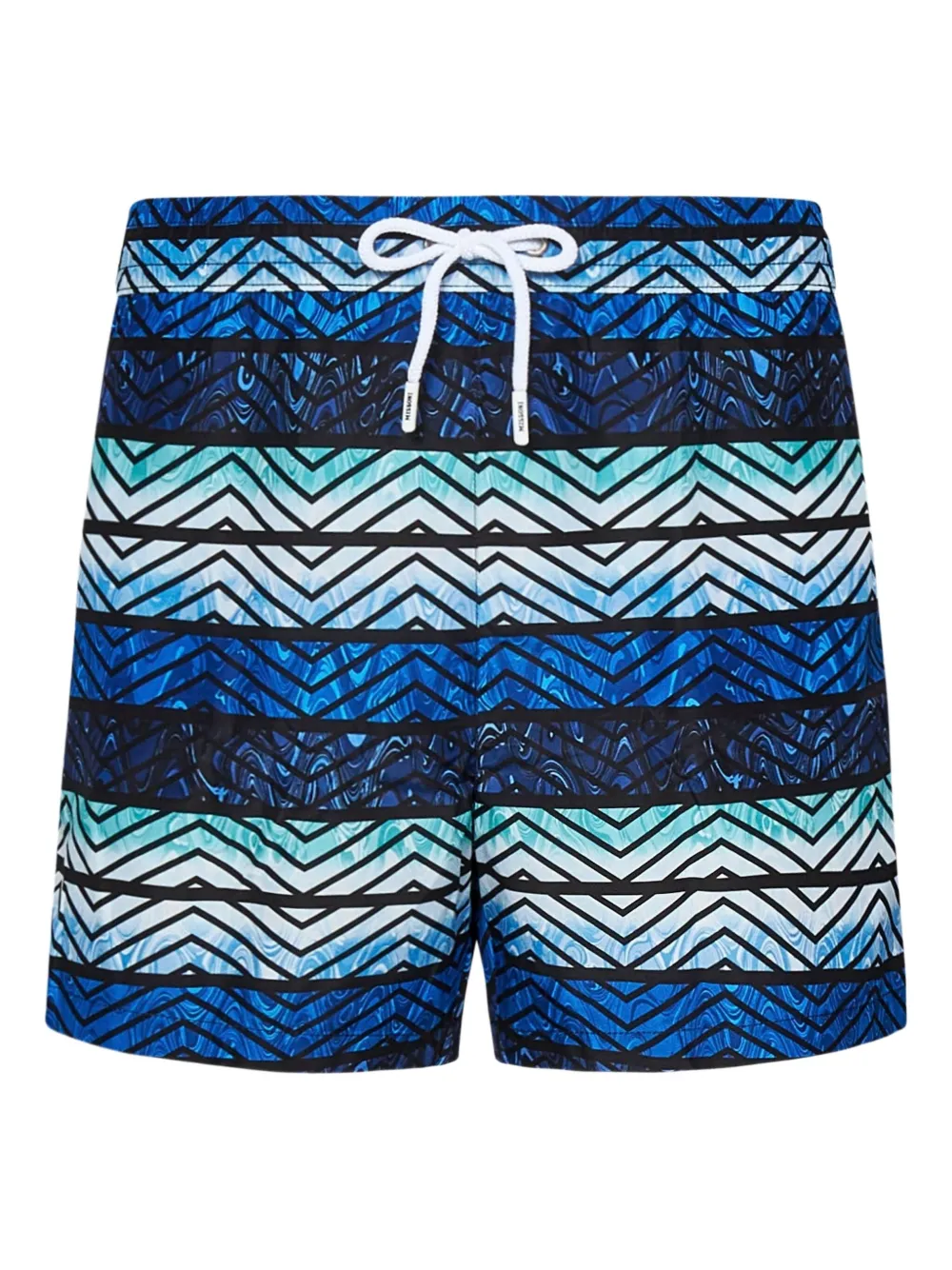Missoni short de bain à motif zigzag | bleu | Image 1