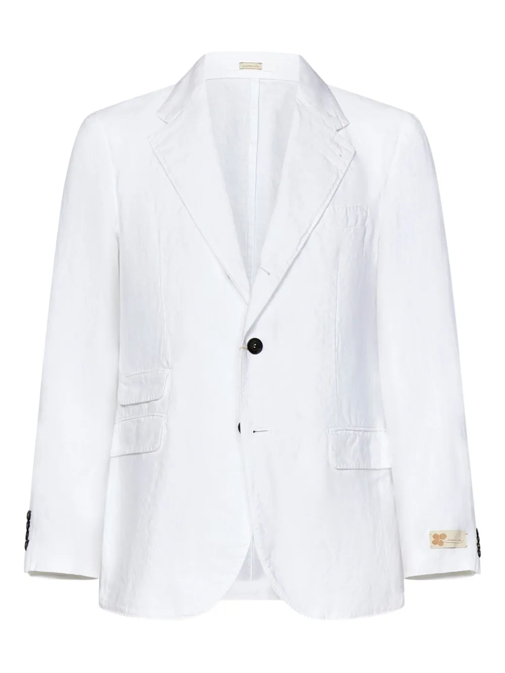 white linen blazer