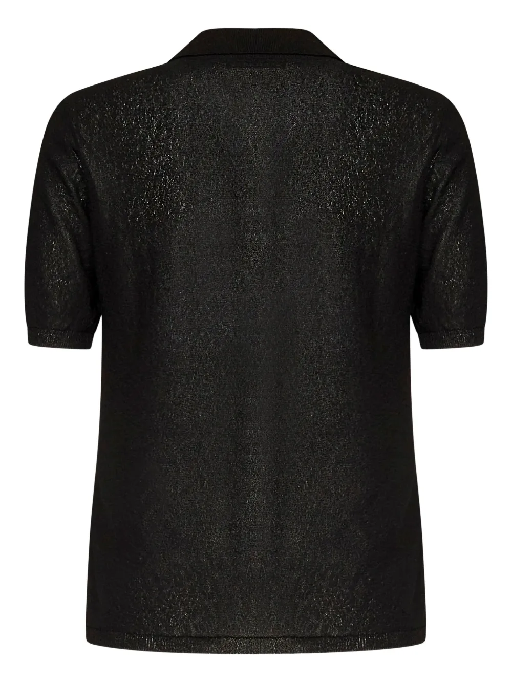 Max Mara polo-collar knitted top - Zwart