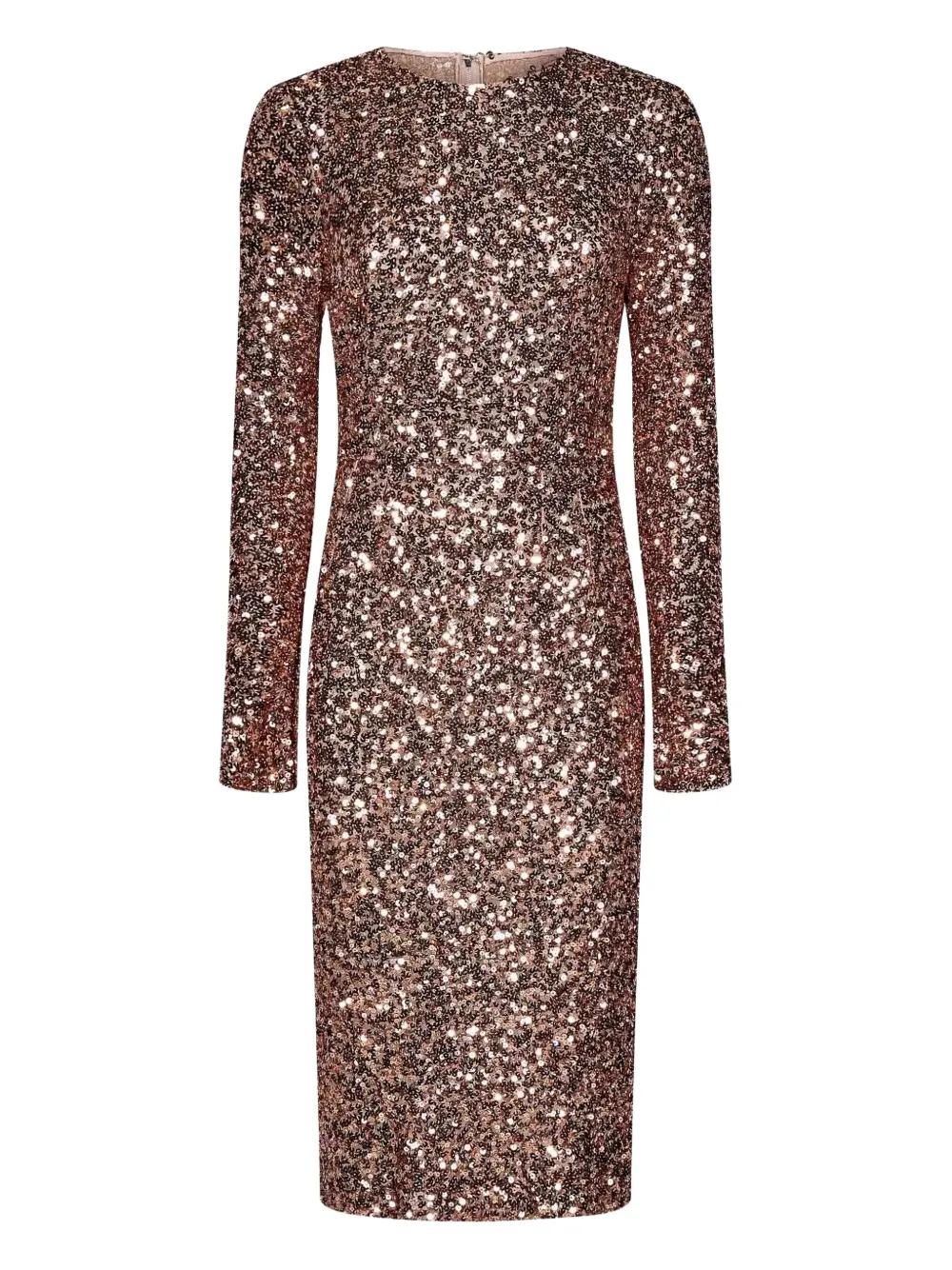 Dolce & Gabbana sequined bodycon midi dress Roze