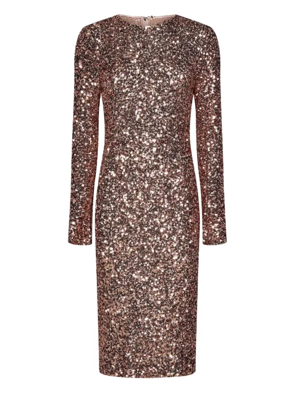 Dolce & Gabbana Sequined Bodycon Midi Dress | Pink | FARFETCH Dolce & Gabbana Sequined Bodycon Midi Dress | Pink | FARFETCH