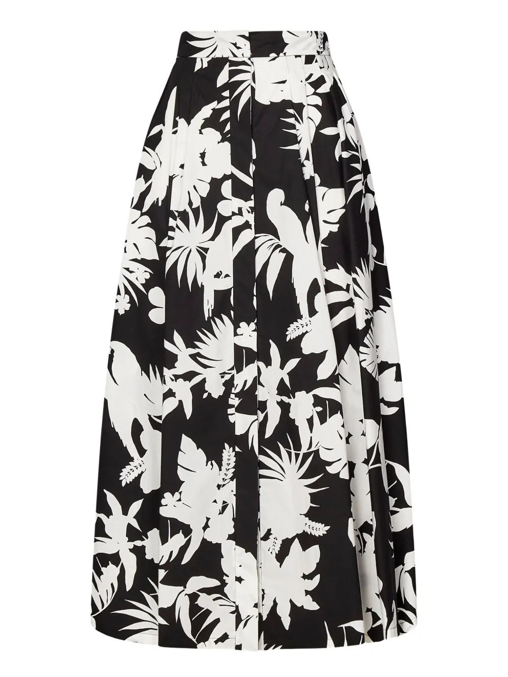 Max Mara Floral-print Pleated Skirt