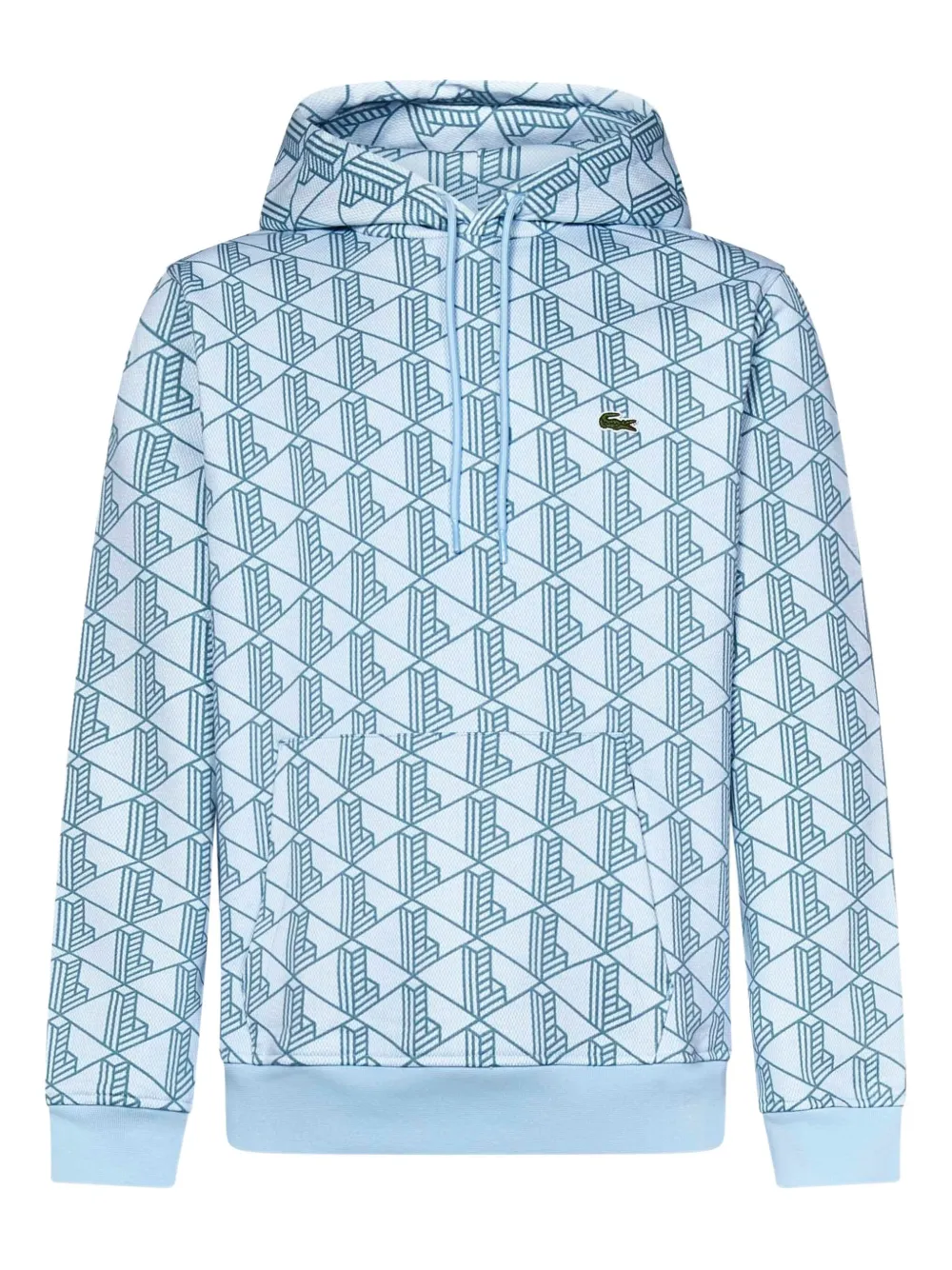monogram-print hoodie