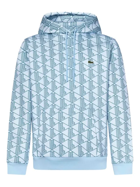 Lacoste monogram-print hoodie