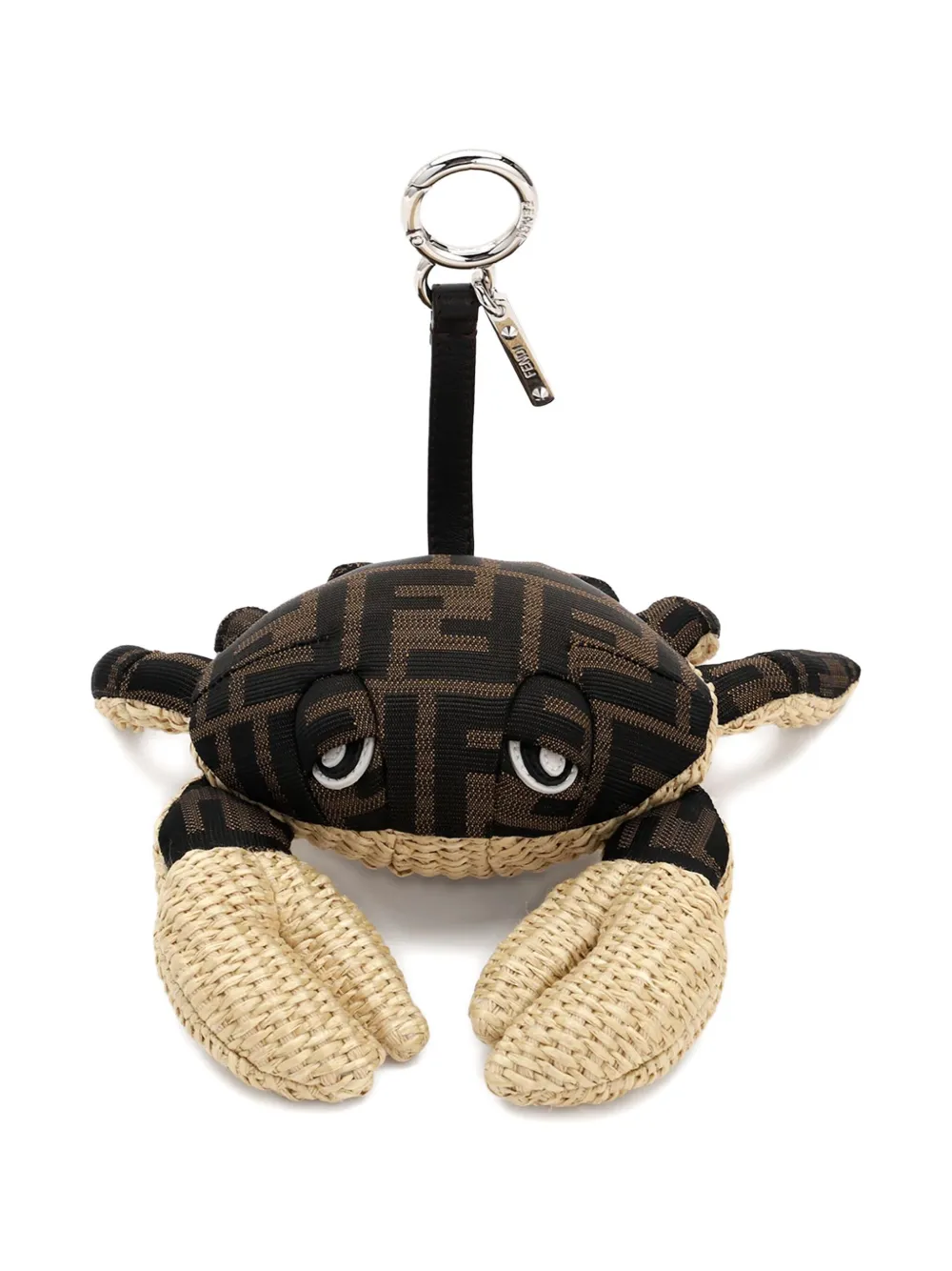 Fendi Kids Krabvormige sleutelhanger Bruin