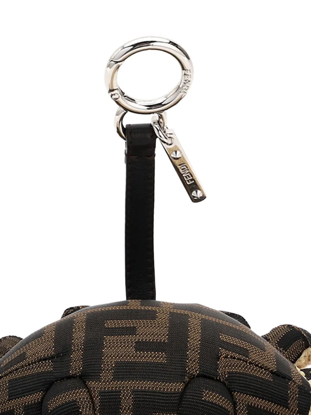 Fendi Kids Krabvormige sleutelhanger Bruin