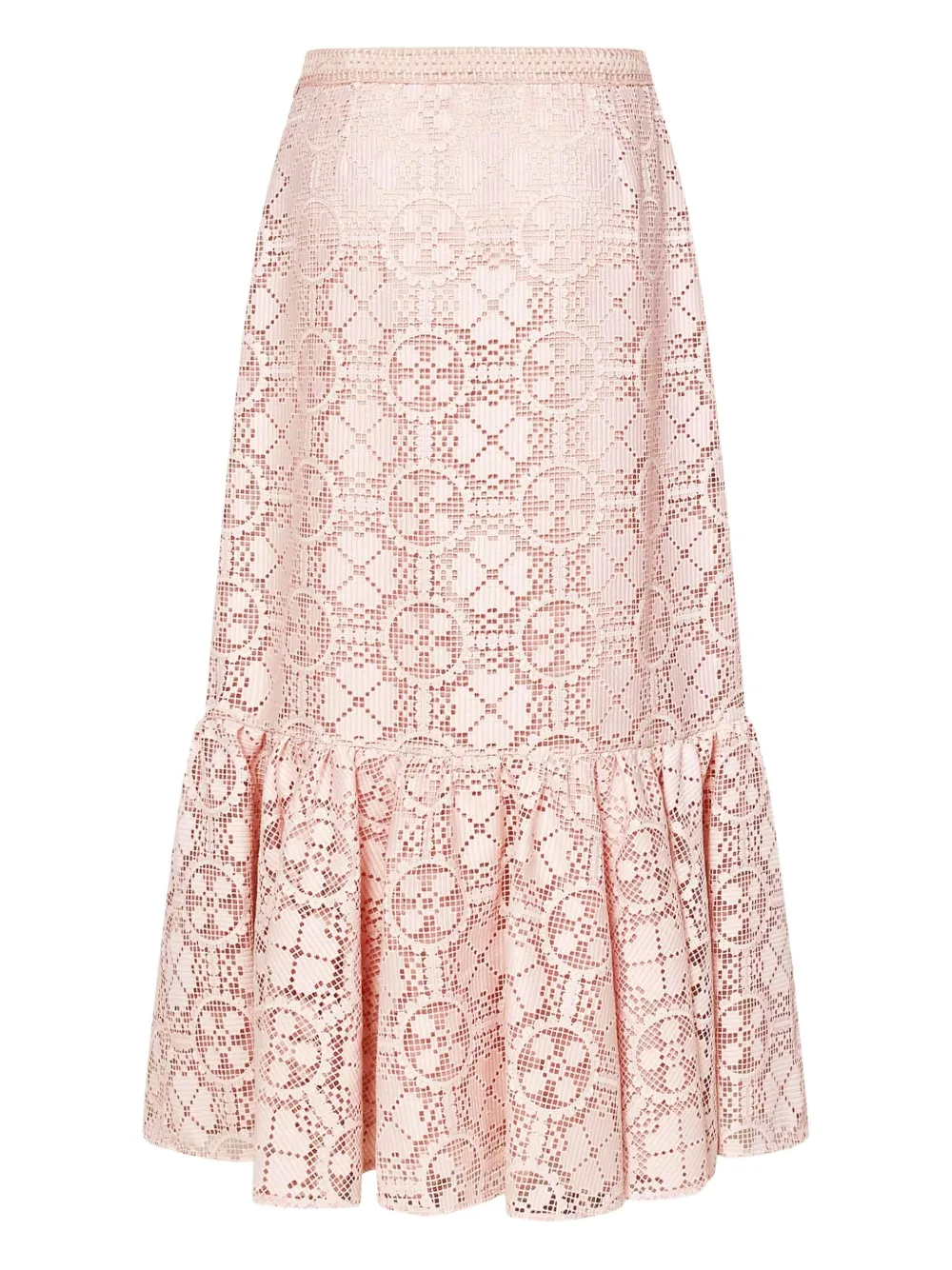 Giambattista Valli Rok met geborduurd kant Roze