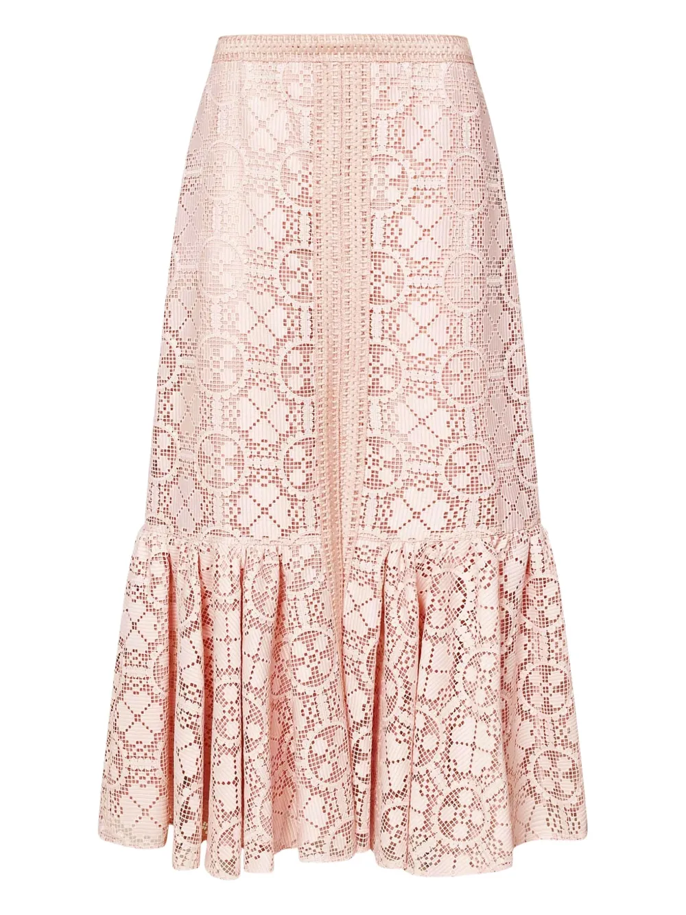 lace-embroidered skirt