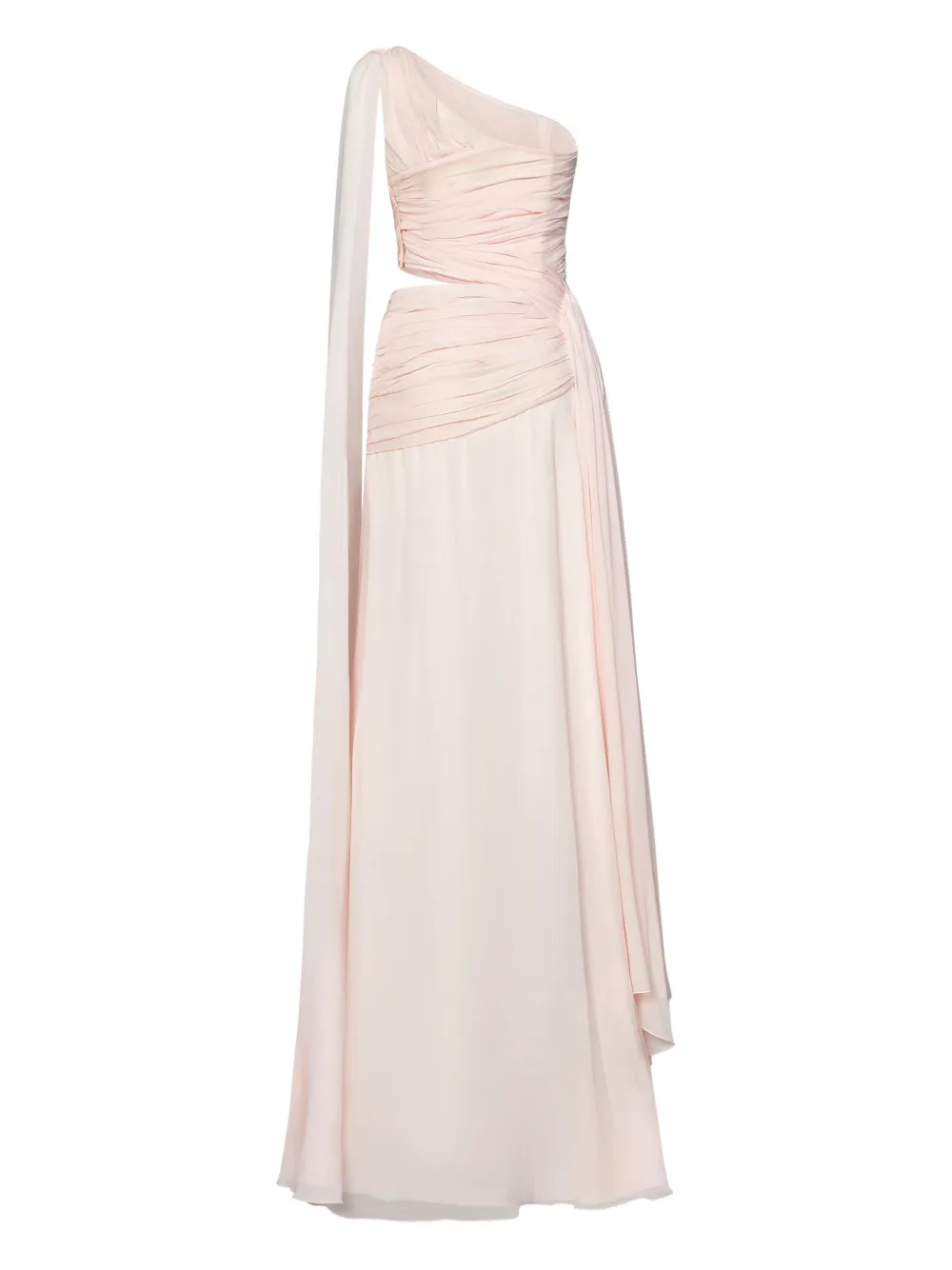 Redemption one-shoulder draped gown | Pink | Image 1