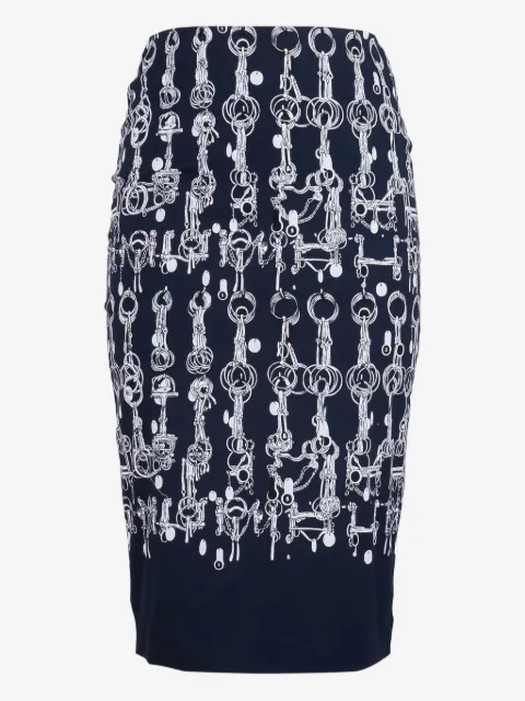 Samantha Sung chain-link print pencil skirt