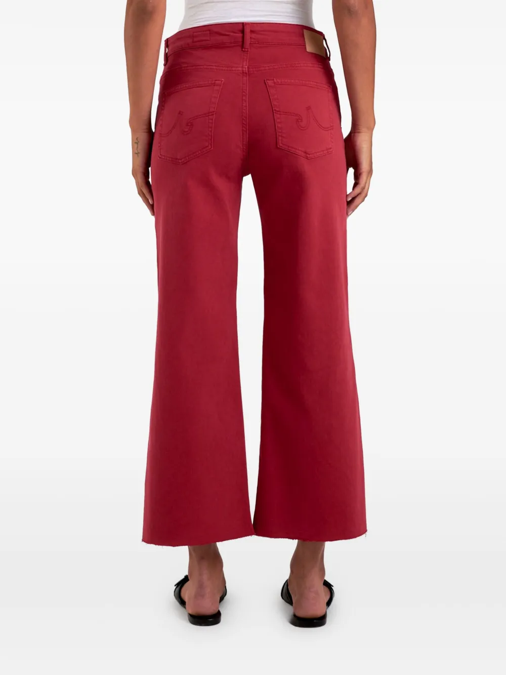 AG Jeans Cropped jeans van katoenen blend - Rood