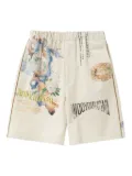 Wooyoungmi graphic-print cotton shorts - Neutrals