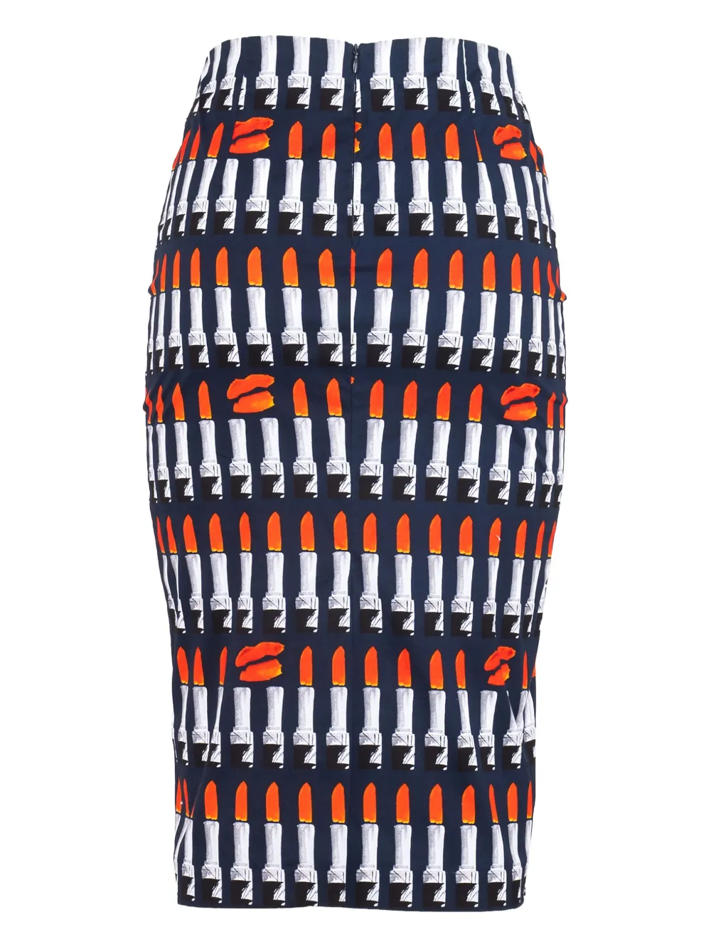 Samantha Sung Chloe lipstick-print pencil skirt - Blauw