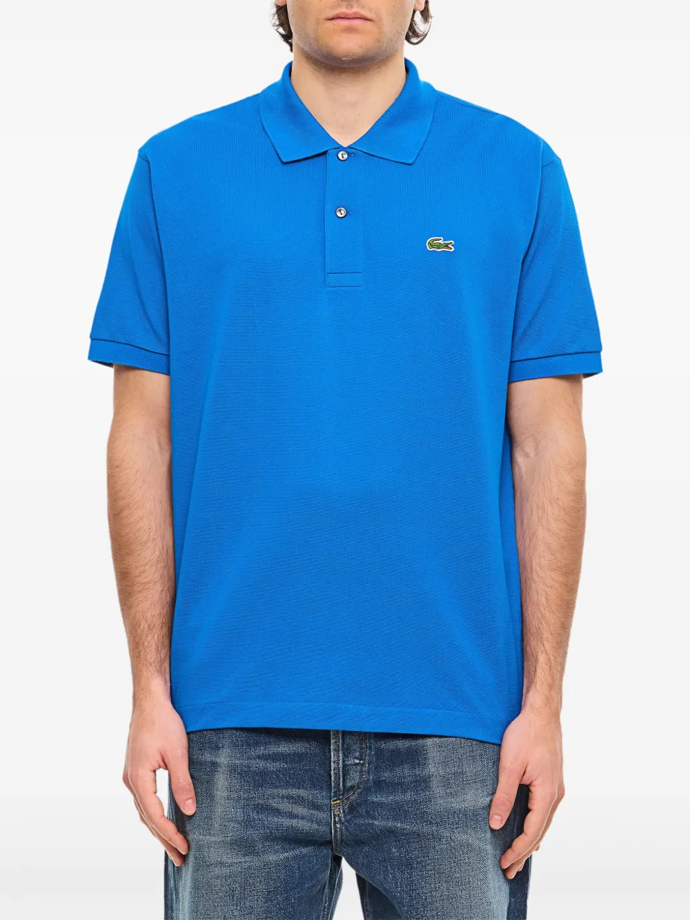 Lacoste playera tipo polo con aplique del logo | azul | Image 1