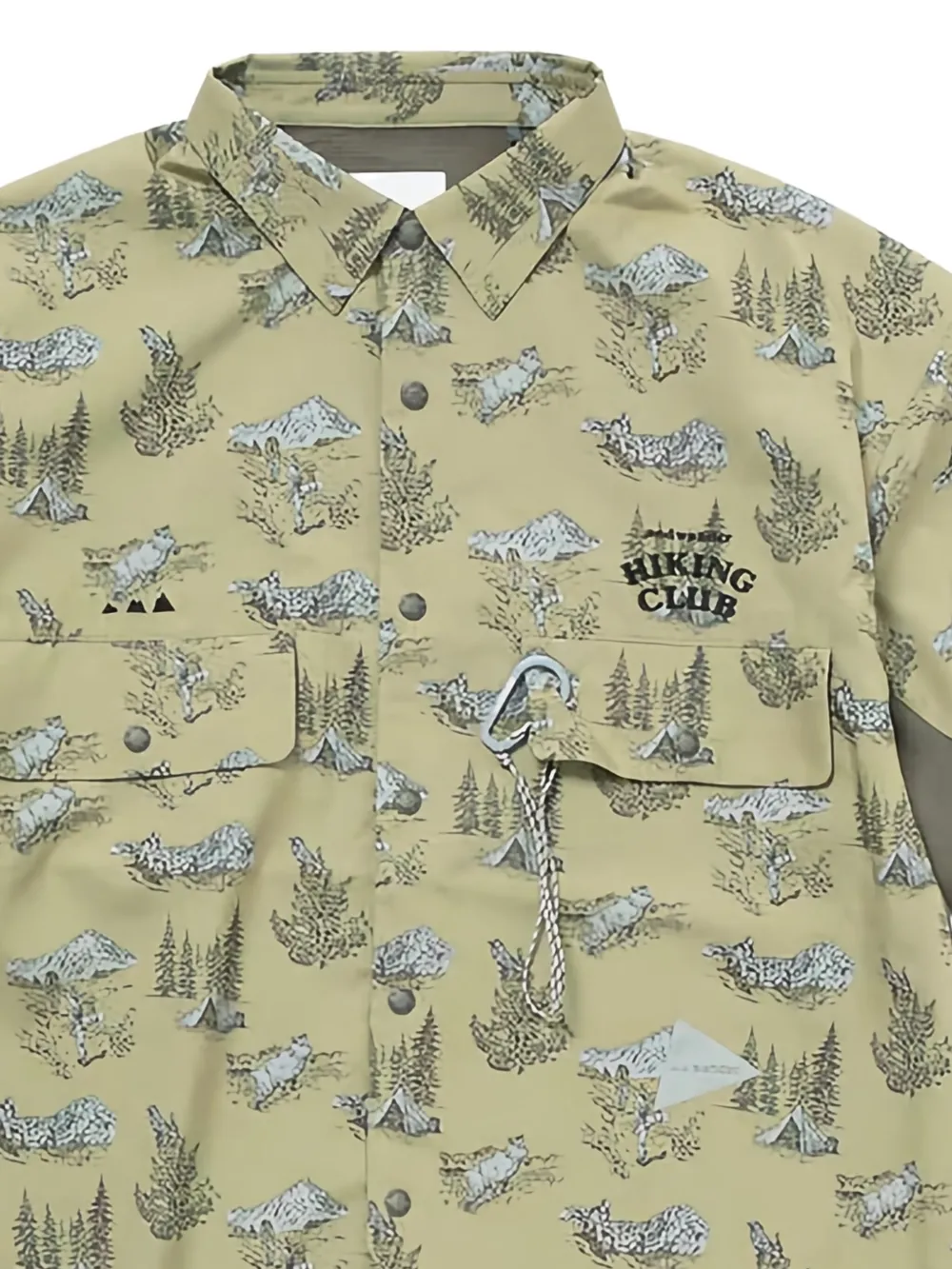 And Wander printed shirt - Groen