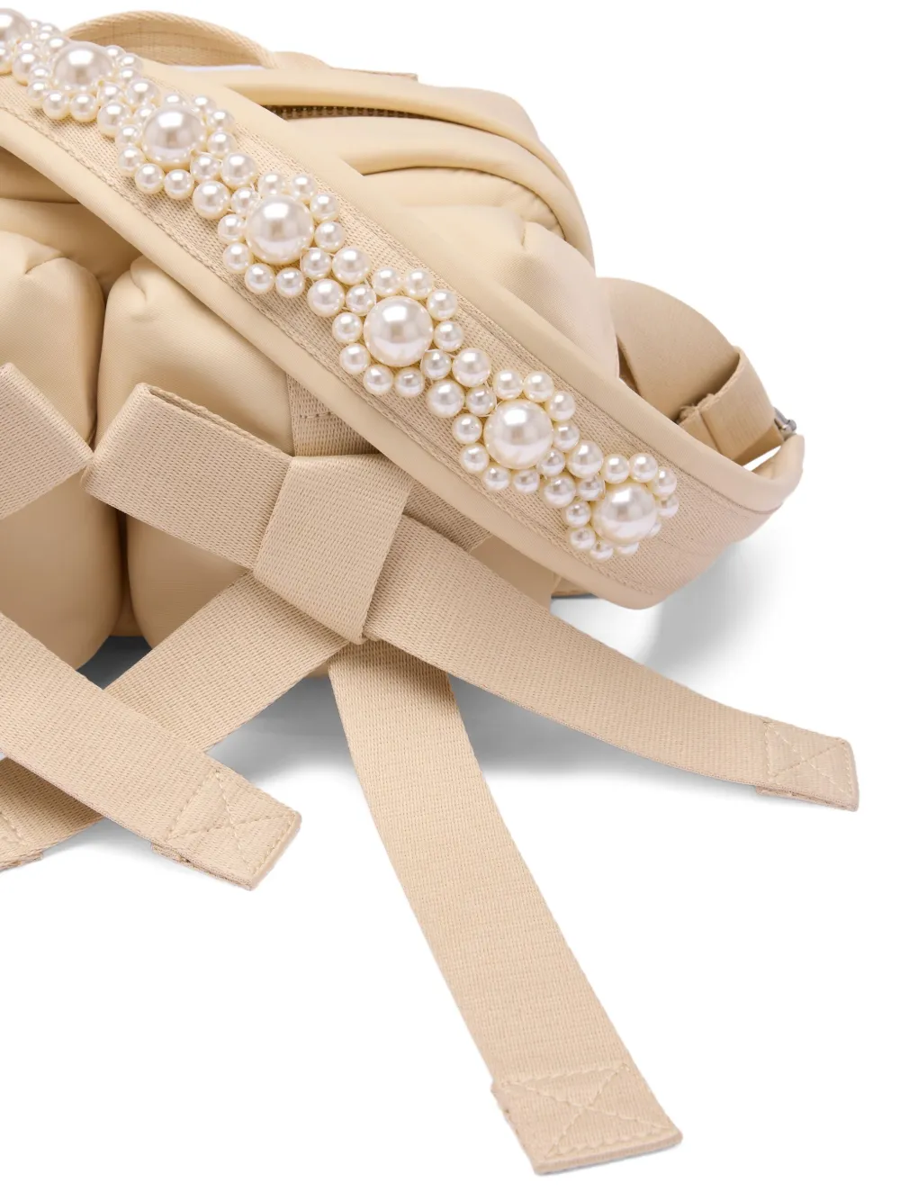 Simone Rocha Schoudertas met strikdetail - Beige