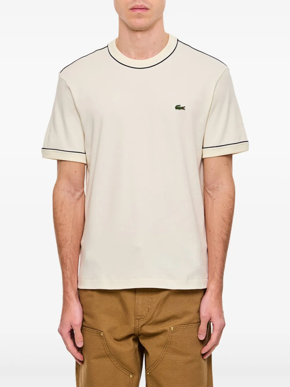 Lacoste playera con parche del logo | blanco | Image 1