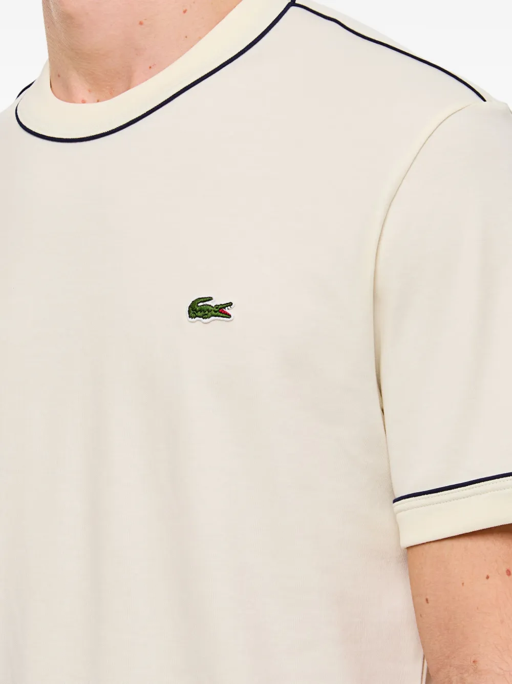 Lacoste T-shirt met logopatch Wit