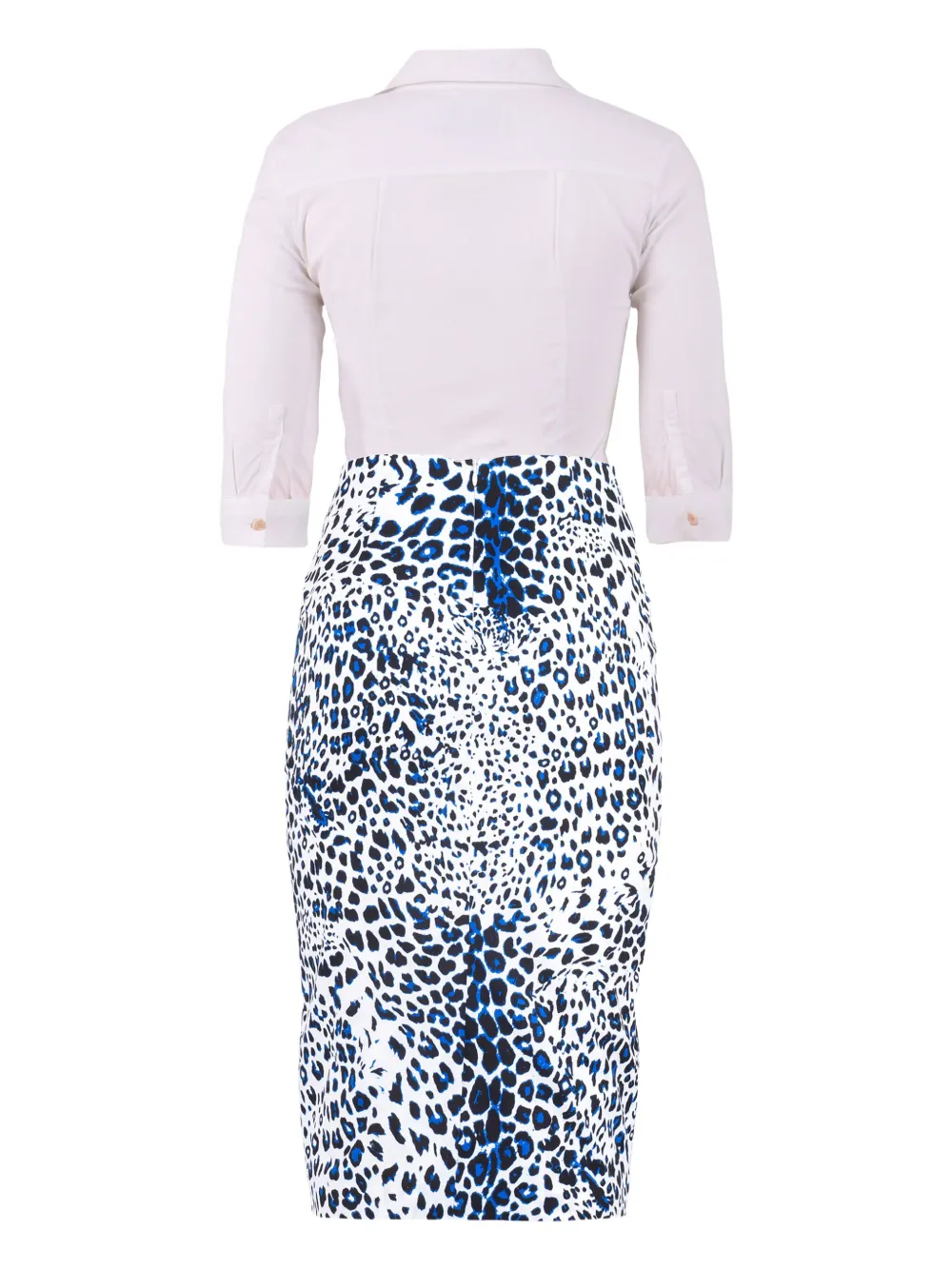 Samantha Sung leopard-print midi skirt - Wit