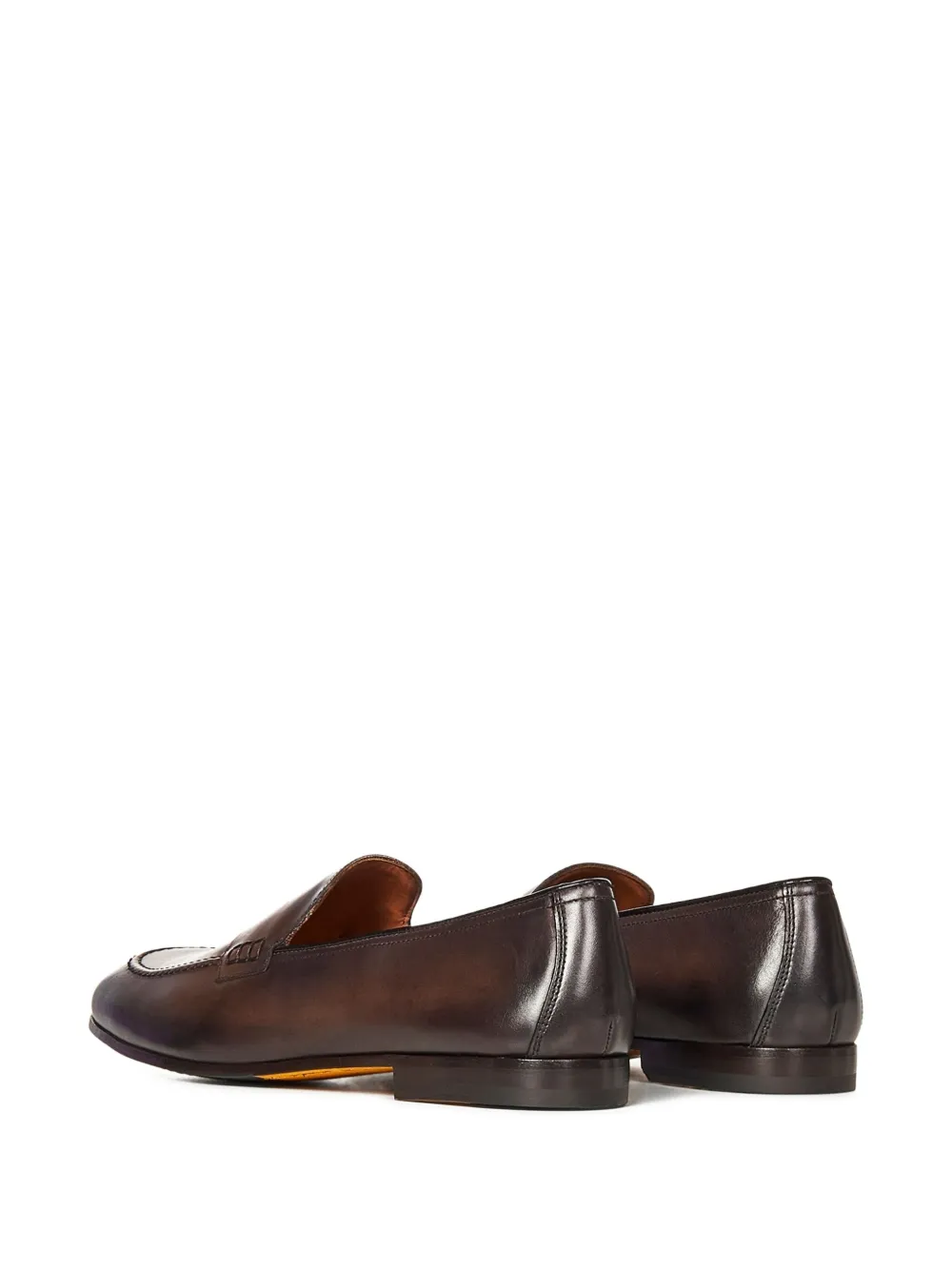 Doucal's Leren penny loafers Bruin