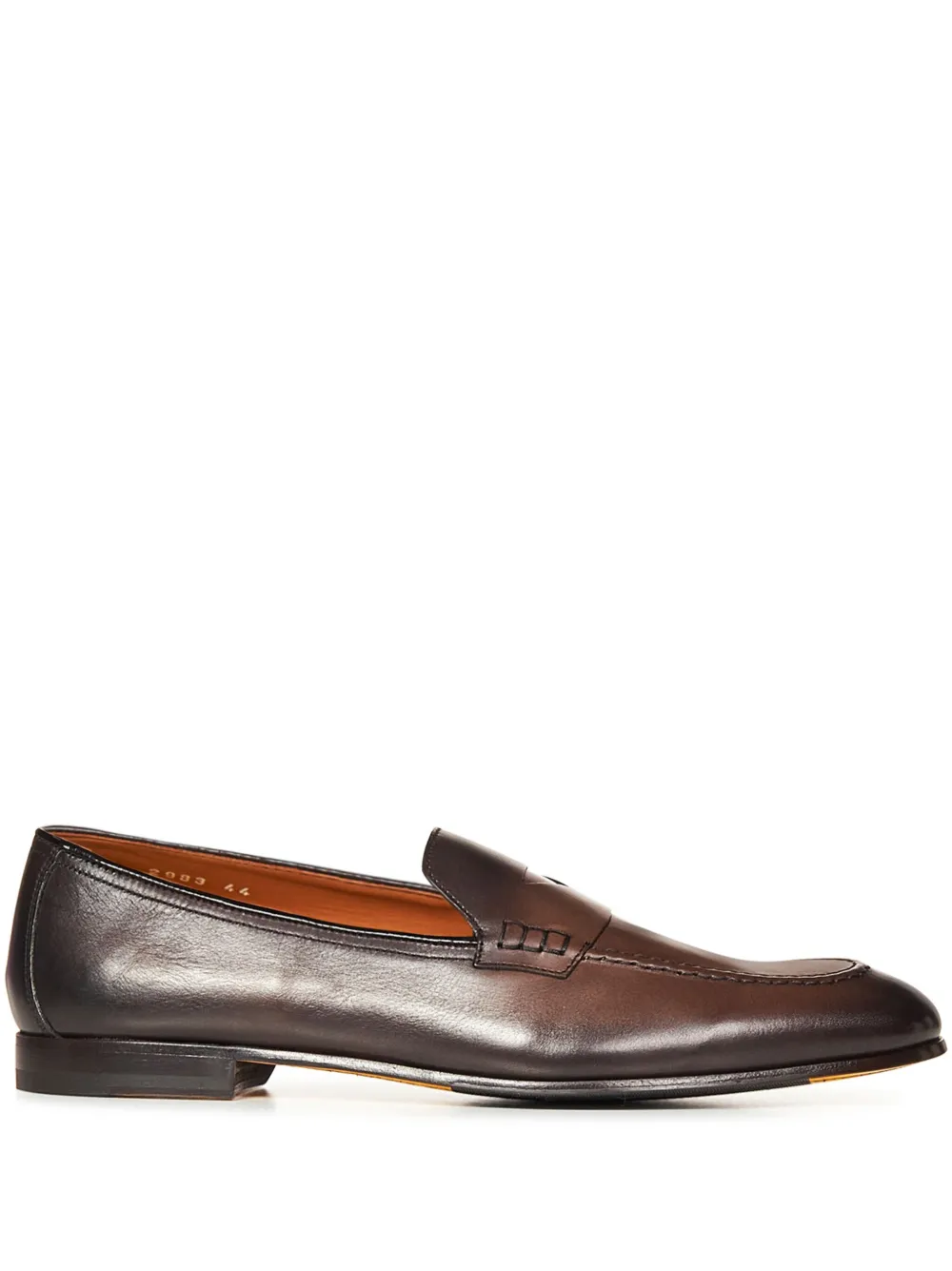 Doucal's leather penny loafers Brown